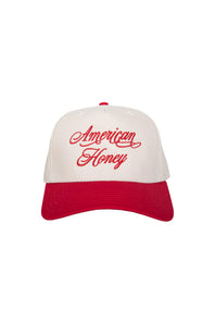 American Honey Trucker Hat for Women in Red/Tan