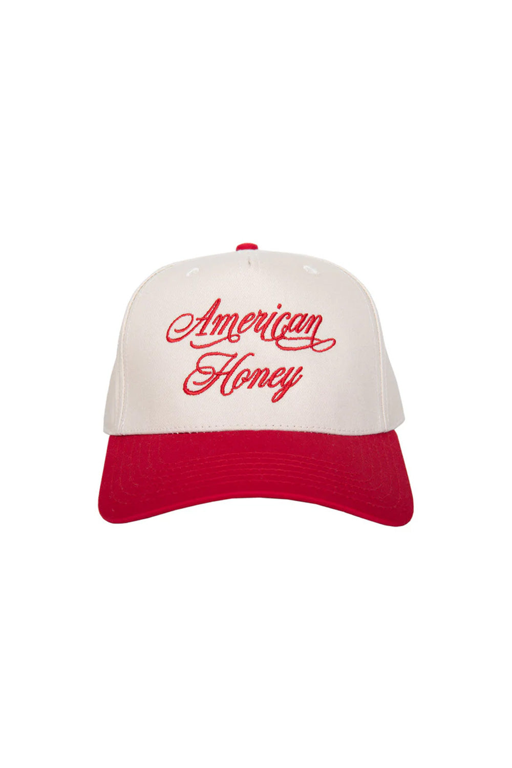 American Honey Trucker Hat for Women in Red/Tan