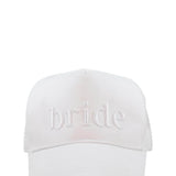 Bride Trucker Hat for Women in White