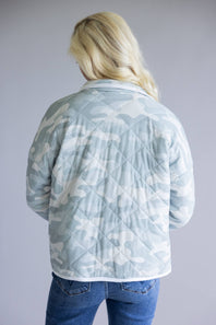 Katydid Camo Quilted Jacket for Women in Light Green