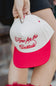 Here For The Cocktails Trucker Hat for Women in Red/Tan