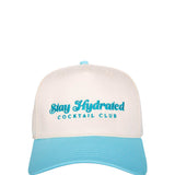 Stay Hydrated Trucker Hat for Women in Aqua/Tan