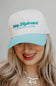 Stay Hydrated Trucker Hat for Women in Aqua/Tan