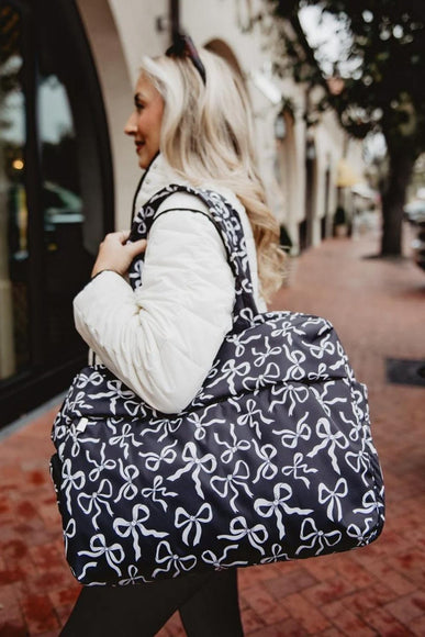 Bow Weekender Bag for Women in Black