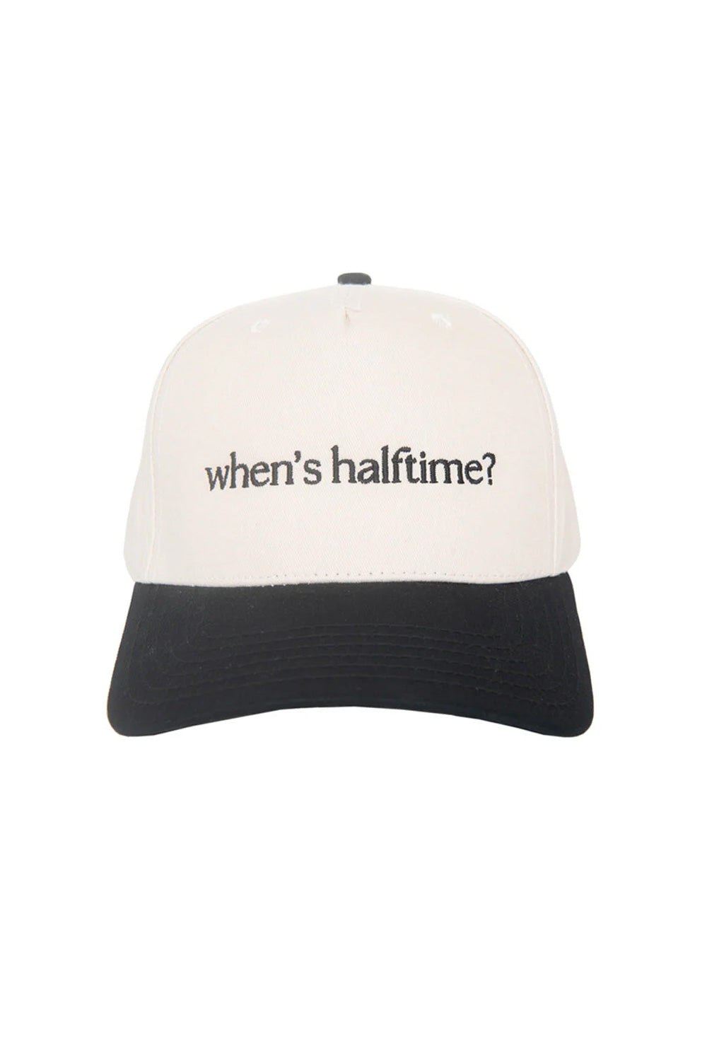 When’s Halftime Trucker Hat for Women in Black/Tan
