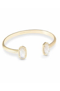 Kendra Scott Elton Gold Cuff Bracelet in Ivory Mother of Pearl