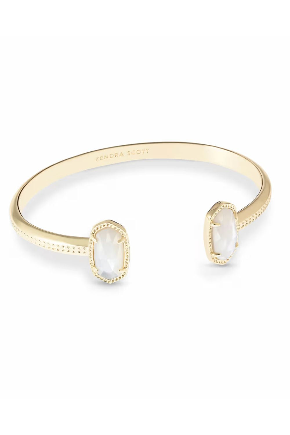 Kendra Scott Elton Gold Cuff Bracelet in Ivory Mother of Pearl