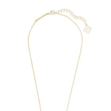 Kendra Scott Ari Heart Gold Pendant Necklace in Rose Quartz 