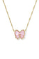 Kendra Scott Haley Bow Short Pendant Necklace in Blush/Gold