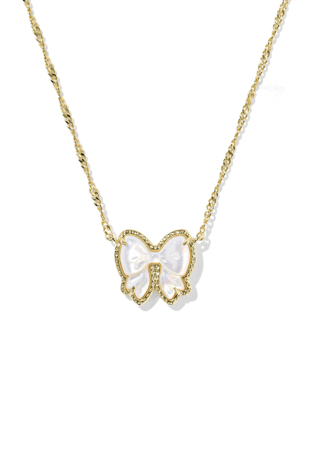 Kendra Scott Haley Bow Short Pendant Necklace in Gold
