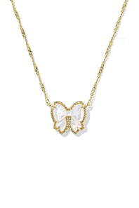 Kendra Scott Haley Bow Short Pendant Necklace in Gold