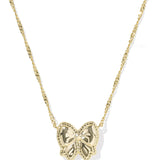 Kendra Scott Haley Bow Short Pendant Necklace in Gold