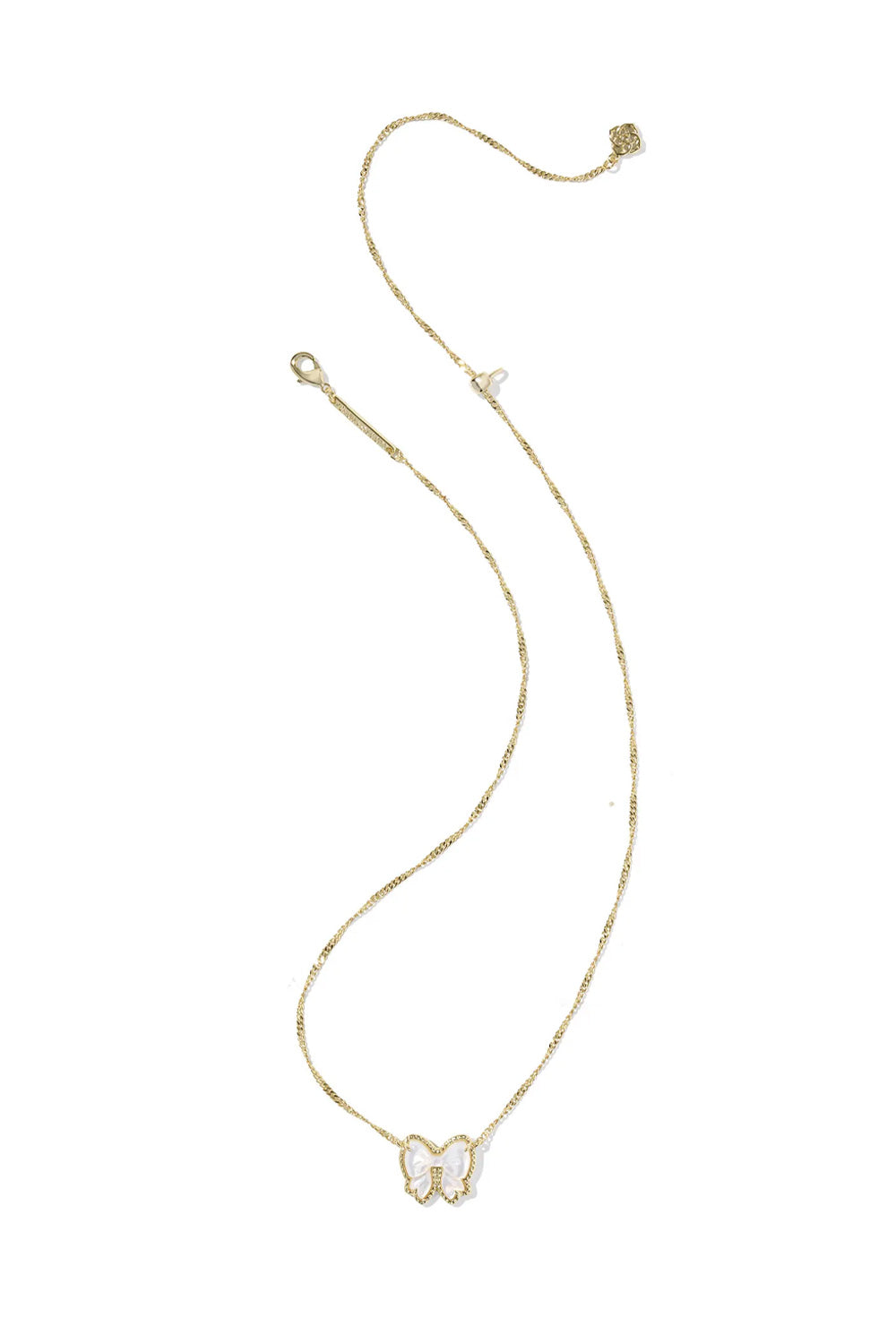 Kendra Scott Haley Bow Short Pendant Necklace in Gold
