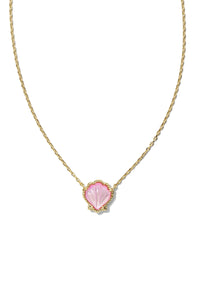 Kendra Scott Brynne Shell Gold Pendant Necklace in Blush