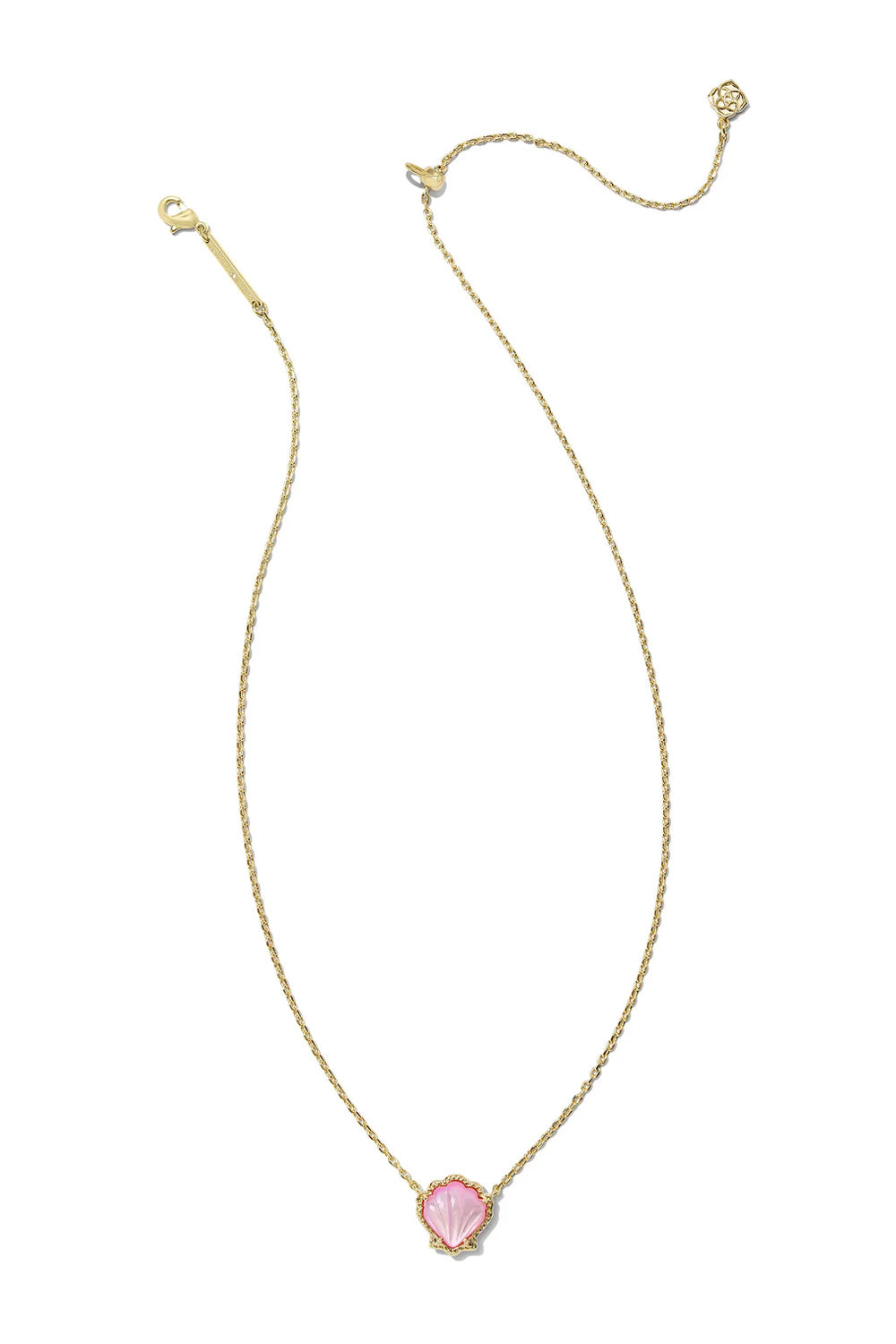 Kendra Scott Brynne Shell Gold Pendant Necklace in Blush