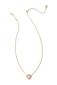 Kendra Scott Brynne Shell Gold Pendant Necklace in Blush
