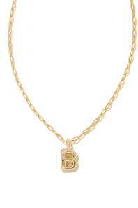 kendra scott gold initial necklace with a letter A pendant 