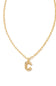 kendra scott gold initial necklace with a letter C pendant 