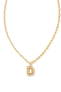 kendra scott gold initial necklace with a letter D pendant 