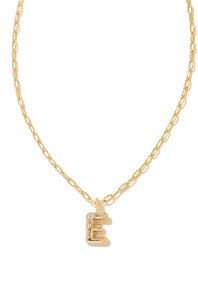 kendra scott gold initial necklace with a letter E pendant 