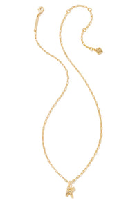 kendra scott gold initial necklace with a letter K pendant 