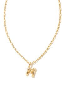 kendra scott gold initial necklace with a letter M pendant 