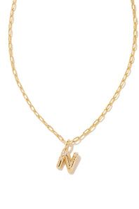 kendra scott gold initial necklace with a letter N pendant 