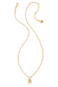kendra scott gold initial necklace with a letter R pendant 