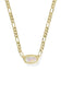 Kendra Scott Elisa Gold Figaro Short Pendant Necklace in Iridescent Abalone