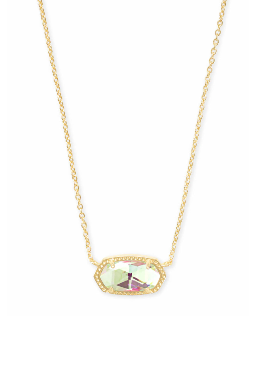Kendra Scott Elisa Gold Pendant Necklace in Dichroic Glass