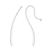 Kendra Scott Elisa Herringbone Multi Strand Necklace in Platinum Drusy