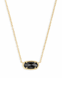 Kendra Scott Elisa Gold Pendant Necklace in Black 