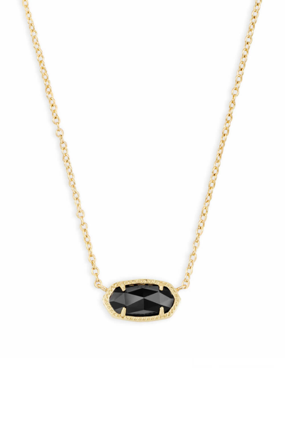 Kendra Scott Elisa Gold Pendant Necklace in Black 