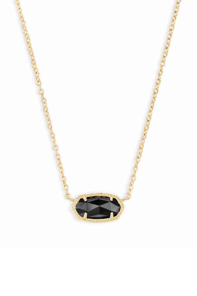 Kendra Scott Elisa Gold Pendant Necklace in Black 4217711235 Glik s