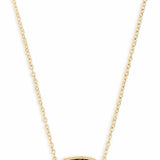 Kendra Scott Elisa Gold Pendant Necklace in Black 