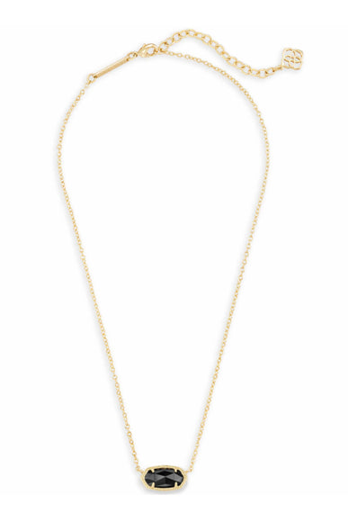 Kendra Scott Elisa Gold Pendant Necklace in Black 