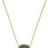 Kendra Scott Elisa Gold Short Pendant Necklace in Multi Drusy