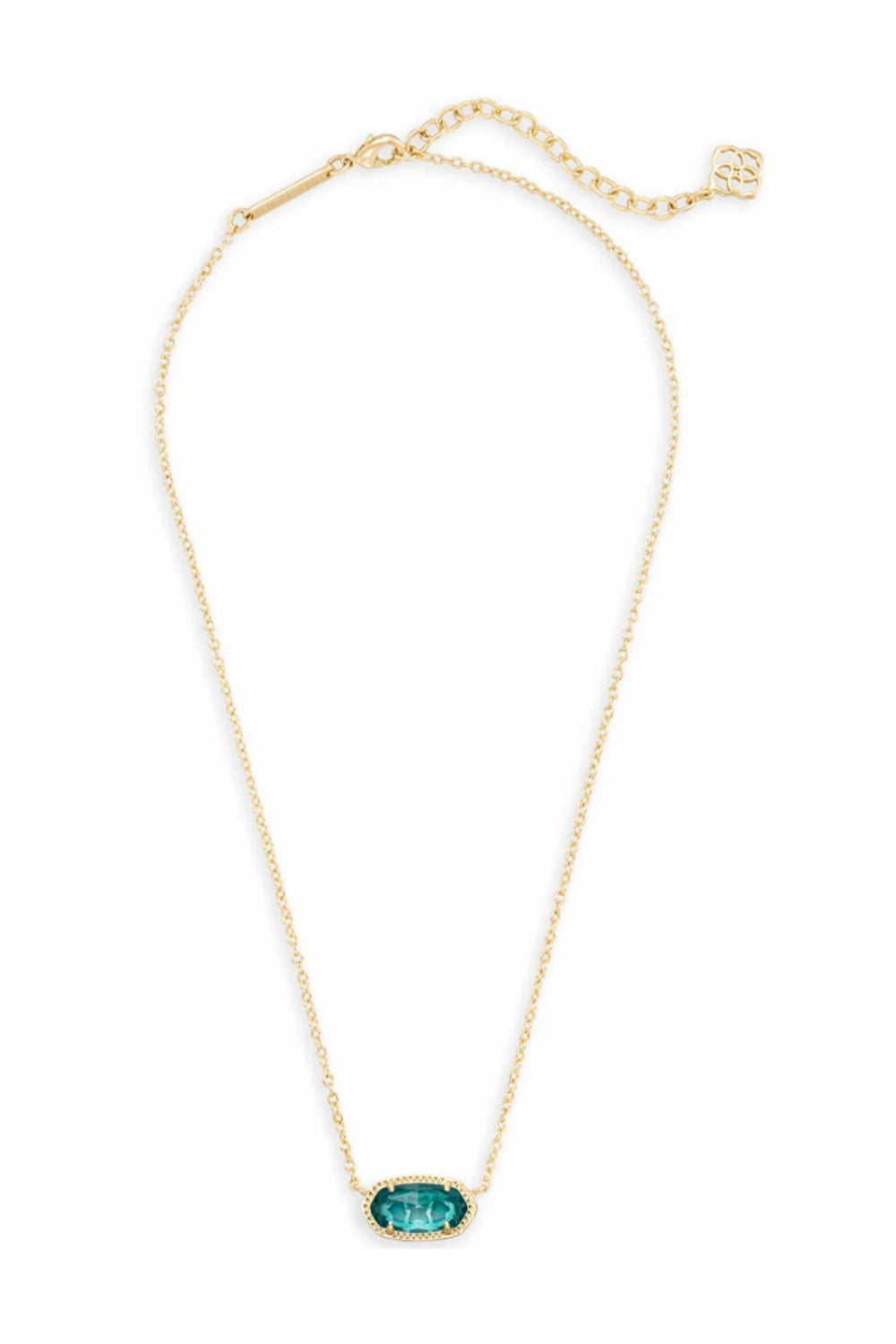 Kendra Scott Elisa Gold Glass Pendant Necklace in London Blue
