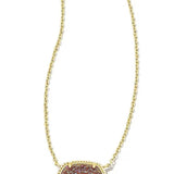 Kendra Scott Elisa Pendant Necklace in Gold Spice Drusy