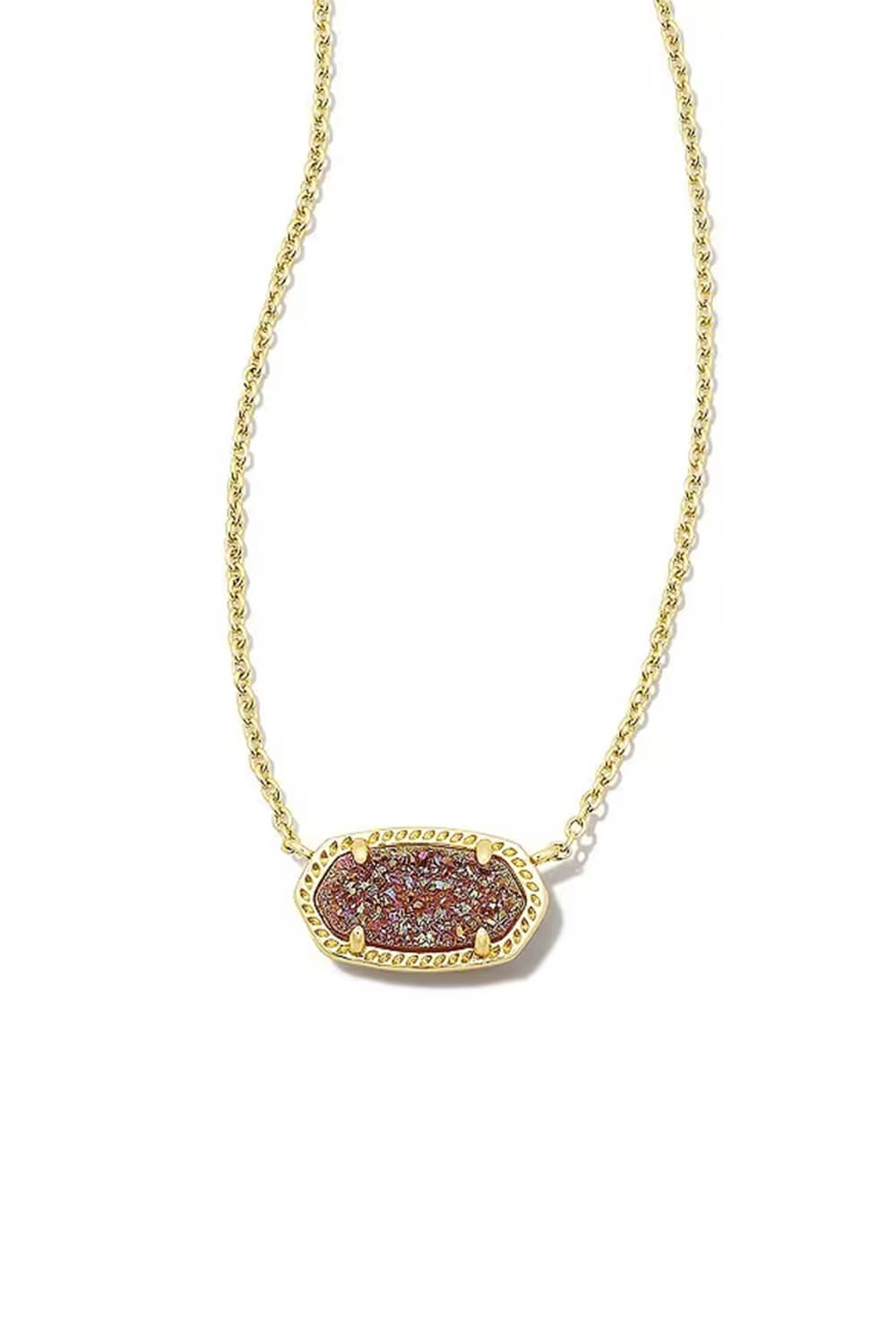 Kendra Scott Elisa Pendant Necklace in Gold Spice Drusy | 9608856988 ...