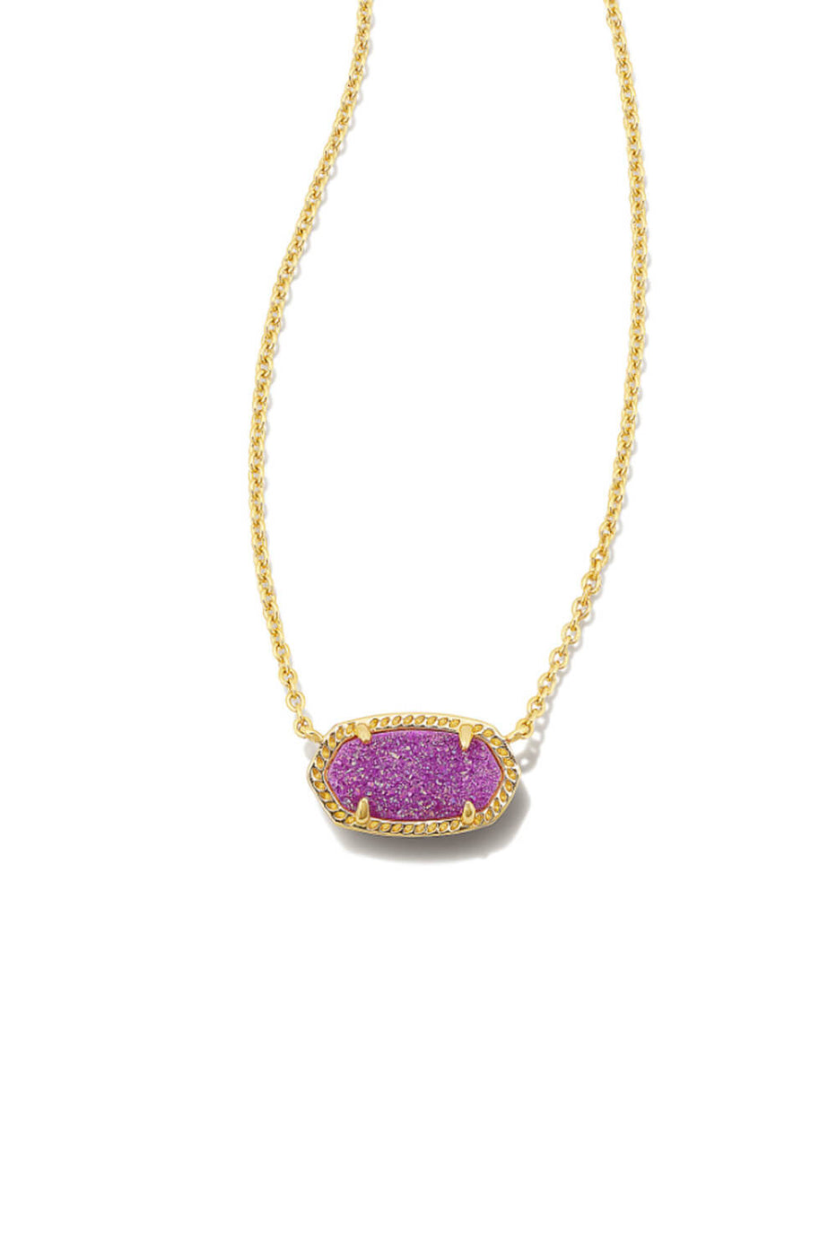 Kendra Scott Elisa Pendant Necklace in Mulberry Drusy | 9608803728 – Glik's