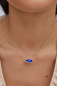 Kendra Scott Elisa Gold Pendant Necklace in Cobalt Cat’s Eye 