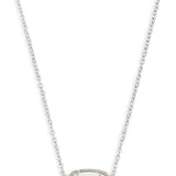 Kendra Scott Elisa Silver Pendant Necklace in White Kyocera Opal 