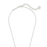 Kendra Scott Elisa Silver Pendant Necklace in White Kyocera Opal 