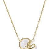 Kendra Scott Football Helmet Short Pendant Necklace in Gold