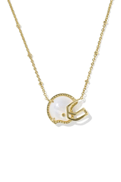 Kendra Scott Football Helmet Short Pendant Necklace in Gold