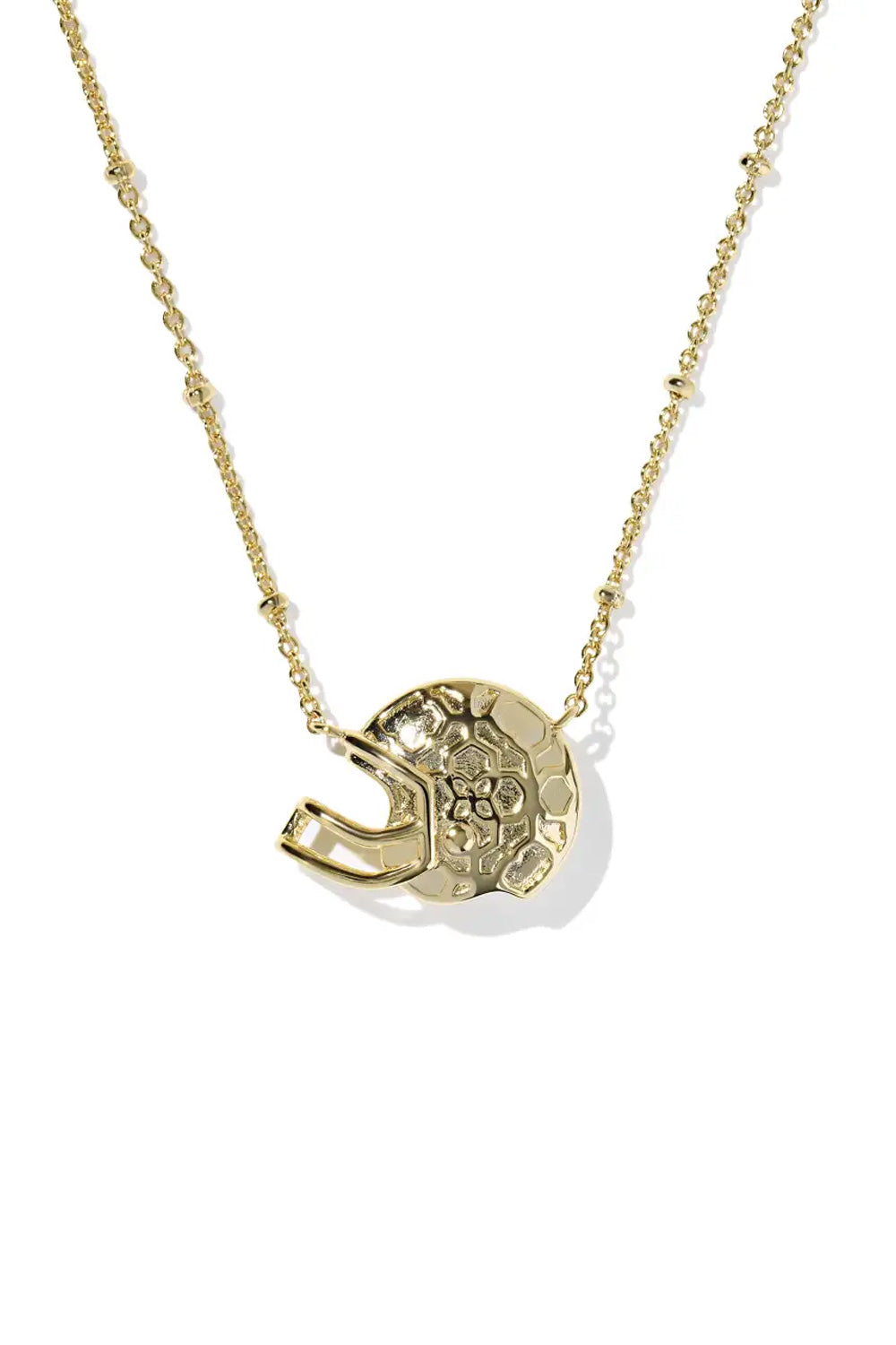 Kendra Scott Football Helmet Short Pendant Necklace in Gold