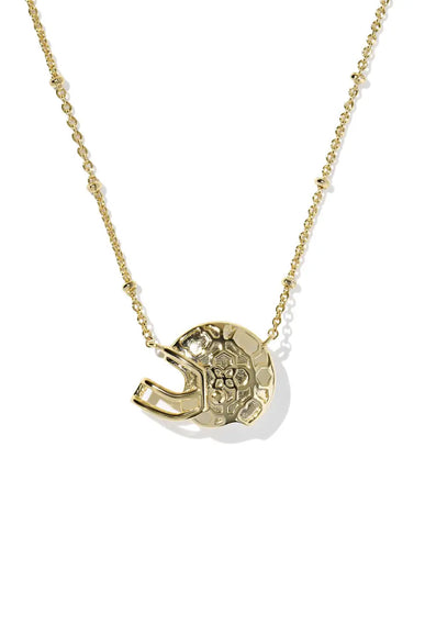 Kendra Scott Football Helmet Short Pendant Necklace in Gold
