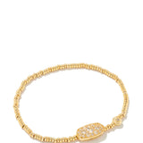 Kendra Scott Grayson Gold Stretch Bracelet in White Crystal 