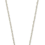 Kendra Scott Grayson Silver Crystal Pendant Necklace in White Crystal